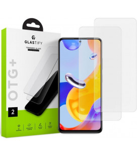 Apsauginis grūdintas stiklas Xiaomi Redmi Note 11 Pro / 11 Pro 5G / 12 Pro 4G telefonui "Glastify OTG+ 2-Pack"