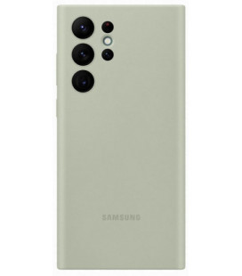 Originalus žalias dėklas "Silicone Cover" Samsung Galaxy S22 Ultra telefonui "EF-PS908TME"