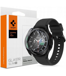 Apsauginis grūdintas stiklas Samsung Galaxy Watch 4 Classic 42mm laikrodžiui "Spigen Glas.TR Slim 3-Pack"