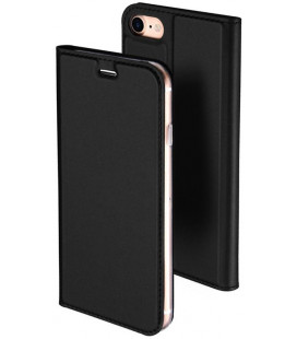 Juodas atverčiamas dėklas Apple iPhone 7 / 8 / SE 2020 / SE 2022 telefonui "Dux Ducis Skin"