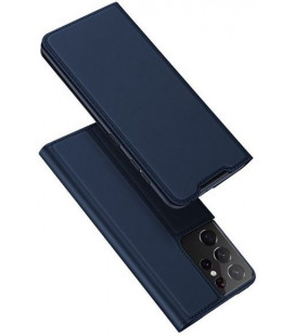 Mėlynas atverčiamas dėklas Samsung Galaxy S21 Ultra 5G telefonui "Dux Ducis Skin Pro"
