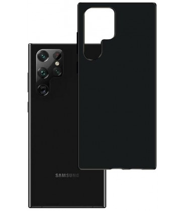 Matinis juodas dėklas Samsung Galaxy S22 Ultra telefonui "3mk Matt Case"