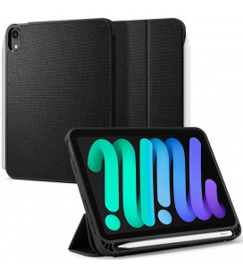 Juodas atverčiamas dėklas Apple iPad Mini 6 2021 planšetei "Spigen Urban Fit"