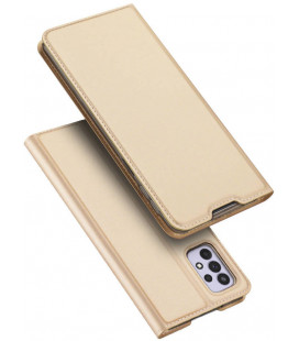 Auksinės spalvos atverčiamas dėklas Samsung Galaxy A33 5G telefonui "Dux Ducis Skin Pro"