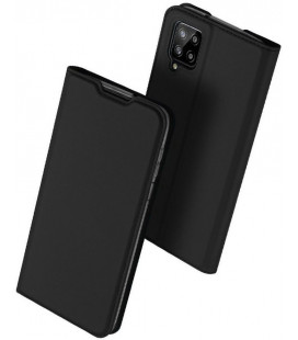 Juodas atverčiamas dėklas Samsung Galaxy A12 2020 / 2021 telefonui "Dux Ducis Skin Pro"