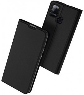 Juodas atverčiamas dėklas Samsung Galaxy A21S telefonui "Dux Ducis Skin Pro