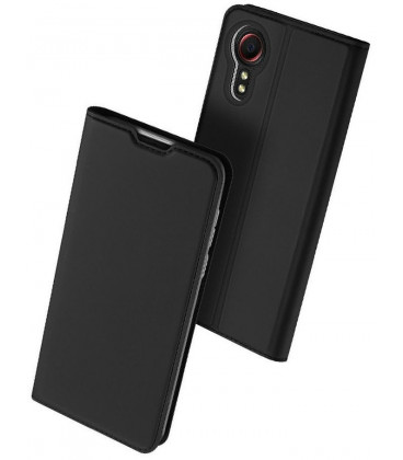 Juodas atverčiamas dėklas Samsung Galaxy Xcover 5 telefonui "Dux Ducis Skin Pro"