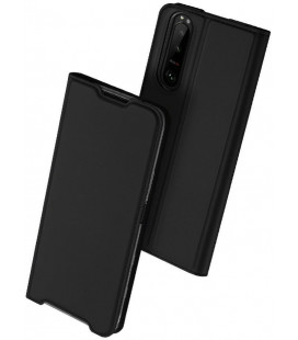 Juodas atverčiamas dėklas Sony Xperia 5 III telefonui "Dux Ducis Skin Pro"