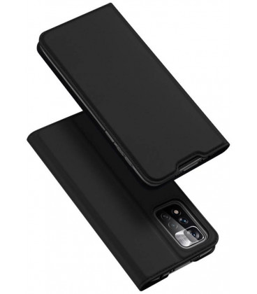 Juodas atverčiamas dėklas Xiaomi Redmi Note 11 Pro Plus 5G telefonui "Dux Ducis Skin Pro"