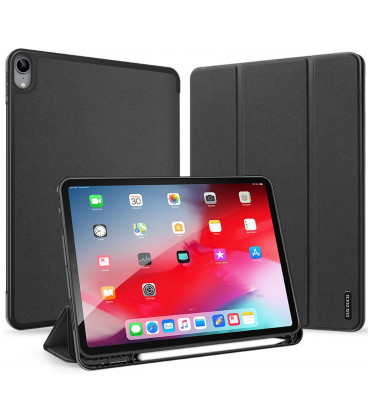 Juodas atverčiamas dėklas Apple iPad Air 10.9” 4 / 5 / 2020-2022 / 11” 6 / 7 / 8 / 2024-2026 planšetei "Dux Ducis Domo"