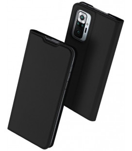 Juodas atverčiamas dėklas Xiaomi Redmi Note 10 Pro telefonui "Dux Ducis Skin Pro"