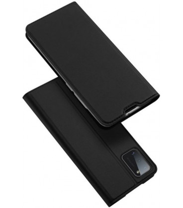 Juodas atverčiamas dėklas Samsung Galaxy A41 telefonui "Dux Ducis Skin Pro"