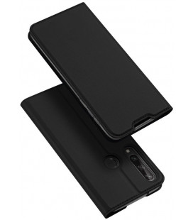 Juodas atverčiamas dėklas Huawei Y6P telefonui "Dux Ducis Skin Pro"
