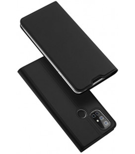 Juodas atverčiamas dėklas Oneplus Nord N10 5G telefonui "Dux Ducis Skin Pro"