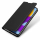 Juodas atverčiamas dėklas Samsung Galaxy M52 5G telefonui "Dux Ducis Skin Pro"