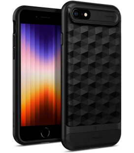 Matinis juodas dėklas Apple iPhone 7 / 8 / SE 2020 / SE 2022 telefonui "Caseology Parallax"