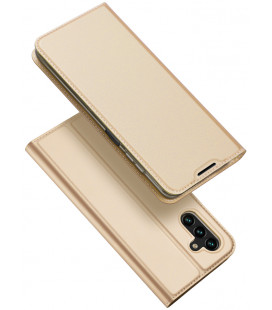 Auksinės spalvos atverčiamas dėklas Samsung Galaxy A13 5G telefonui "Dux Ducis Skin Pro"