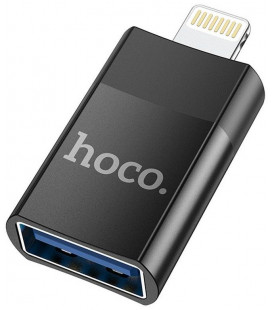 Juodas adapteris USB - Lightning "Hoco UA17"