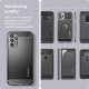 Juodas dėklas Samsung Galaxy A13 4G telefonui "Spigen Rugged Armor"