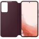 Originalus raudonas atverčiamas dėklas "Clear View Case" Samsung Galaxy S22 Plus telefonui "EF-ZS906CEE"