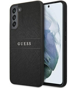 Juodas dėklas Samsung Galaxy S22 Plus telefonui "Guess PU Leather Saffiano Case"