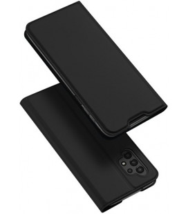 Juodas atverčiamas dėklas Samsung Galaxy A13 4G telefonui "Dux Ducis Skin Pro"