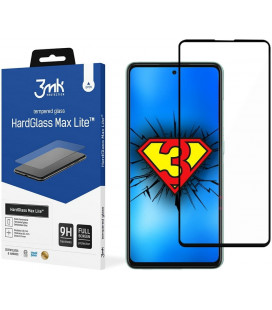 Juodas apsauginis grūdintas stiklas Samsung Galaxy A52 / A52 5G / A52s 5G telefonui "3MK Hard Glass Max Lite"
