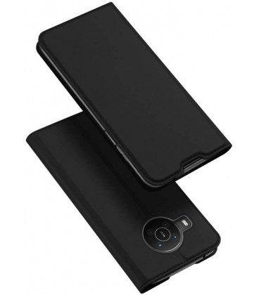 Juodas atverčiamas dėklas Nokia X10 / X20 telefonui "Dux Ducis Skin Pro"