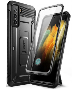Juodas dėklas Samsung Galaxy S21 FE telefonui "Supcase Unicorn Beetle Pro"