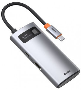 Adapteris šakotuvas USB-C - USB 3.0 / USB 2.0 / HDMI / USB-C PD "Baseus Metal Gleam Series HUB 4in1 CAHUB-CY0G"