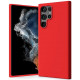 Raudonas dėklas Samsung Galaxy S22 Ultra telefonui "Mercury Silicone Case"
