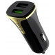 Juodas automobilinis įkroviklis 2 x USB Quick Charge 3.0 (3.4A) "Hoco Z31"