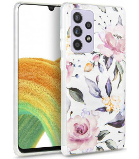 Baltas dėklas Samsung Galaxy A33 5G telefonui "Tech-protect Floral"
