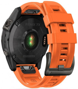 Oranžinė apyrankė Garmin Fenix 5 / 6 / 6 Pro / 7 / 8 / 8 Pro / E / 9 / 9 Pro (47 mm) laikrodžiui "Tech-Protect Iconband"
