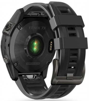 Juoda apyrankė Garmin Fenix 5 / 6 / 6 Pro / 7 / 8 / 8 Pro / E / 9 / 9 Pro (47 mm) laikrodžiui "Tech-Protect Iconband"