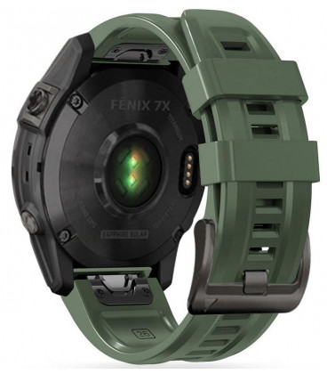 Žalia (Army) apyrankė Garmin Fenix 5X / 3HR / 5X Plus / 6X / 6X Pro / 7X / 8 / 8 Pro (51 mm) laikrodžiui "Tech-Protect Iconband"