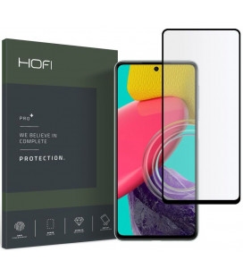 Juodas apsauginis grūdintas stiklas Samsung Galaxy M53 5G telefonui "HOFI Glass Pro+"