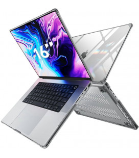 Juodas dėklas Apple MacBook Pro 16 2021-2023 kompiuteriui "Supcase Unicorn Beetle Clear"