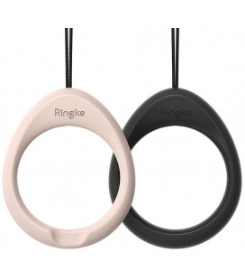 Juodas / rožinis pakabinamas telefono laikiklis ant piršto - žiedas "Ringke Finger Ring Strap 2-Pack"