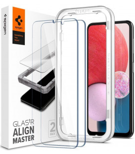 Apsauginis grūdintas stiklas Samsung Galaxy A13 4G telefonui "Spigen AlignMaster Glas tR 2-Pack"