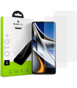 Apsauginis grūdintas stiklas Xiaomi Poco X4 Pro 5G telefonui "Glastify OTG+ 2-Pack"