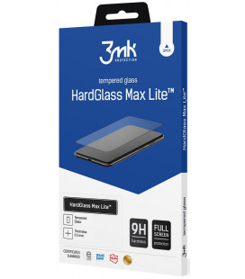 Juodas apsauginis grūdintas stiklas Xiaomi Poco X4 Pro 5G telefonui "3MK Hard Glass Max Lite"