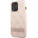 Rožinis dėklas Apple iPhone 13 Pro Max telefonui "Guess PU 4G Stripe Case"