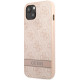 Rožinis dėklas Apple iPhone 13 telefonui "Guess PU 4G Stripe Case"