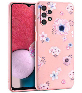 Rožinis dėklas Samsung Galaxy A13 4G telefonui "Tech-protect Floral"