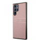 Rožinis dėklas Samsung Galaxy S22 Ultra telefonui "Guess PU Leather Saffiano Case"
