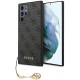 Pilkas dėklas Samsung Galaxy S22 Ultra telefonui "Guess 4G Charms Case"