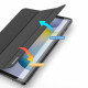 Juodas atverčiamas dėklas Samsung Galaxy Tab S6 Lite 10.4 2020 / 2022 planšetei "Dux Ducis Domo"