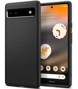 Juodas dėklas Google Pixel 6A telefonui "Spigen Liquid Air"