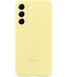 Originalus geltonas dėklas "Silicone Cover" Samsung Galaxy S22 telefonui "EF-PS901TYE"